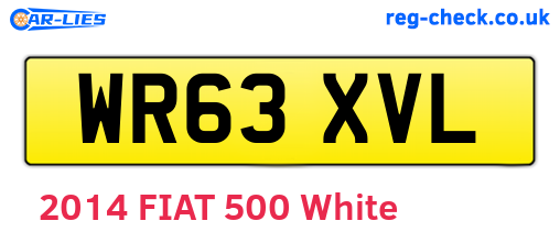 WR63XVL are the vehicle registration plates.
