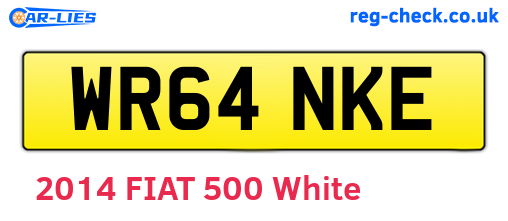 WR64NKE are the vehicle registration plates.