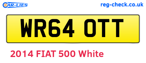 WR64OTT are the vehicle registration plates.