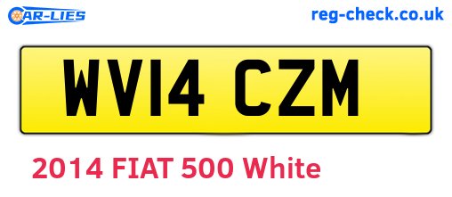 WV14CZM are the vehicle registration plates.