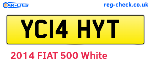 YC14HYT are the vehicle registration plates.