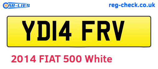 YD14FRV are the vehicle registration plates.