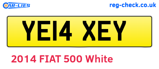 YE14XEY are the vehicle registration plates.