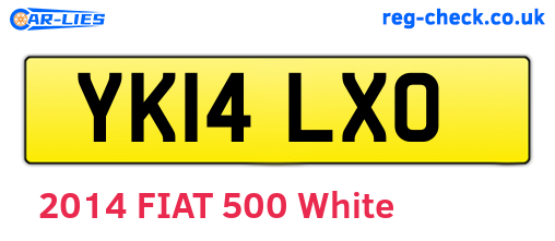 YK14LXO are the vehicle registration plates.