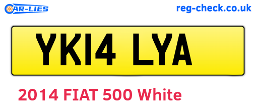 YK14LYA are the vehicle registration plates.