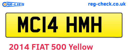 MC14HMH are the vehicle registration plates.