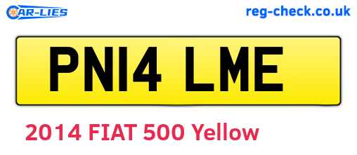 PN14LME are the vehicle registration plates.