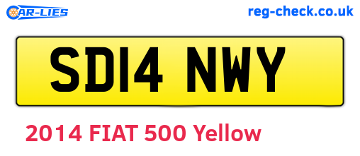 SD14NWY are the vehicle registration plates.