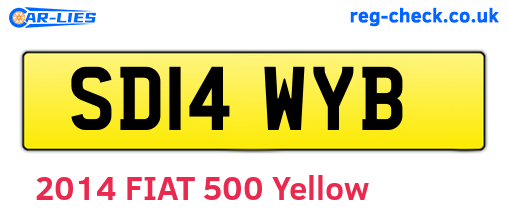 SD14WYB are the vehicle registration plates.