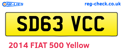 SD63VCC are the vehicle registration plates.
