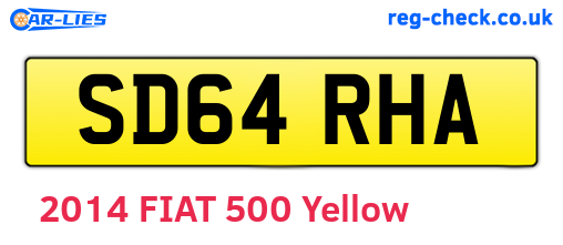 SD64RHA are the vehicle registration plates.