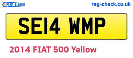 SE14WMP are the vehicle registration plates.