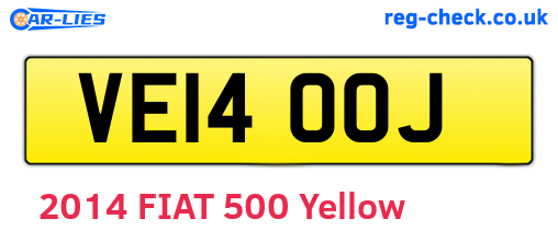 VE14OOJ are the vehicle registration plates.