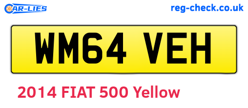 WM64VEH are the vehicle registration plates.