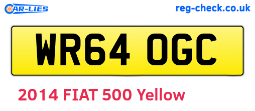 WR64OGC are the vehicle registration plates.