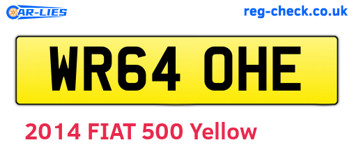 WR64OHE are the vehicle registration plates.