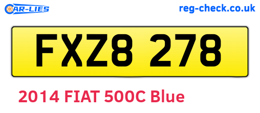 FXZ8278 are the vehicle registration plates.
