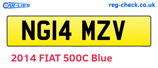 NG14MZV are the vehicle registration plates.