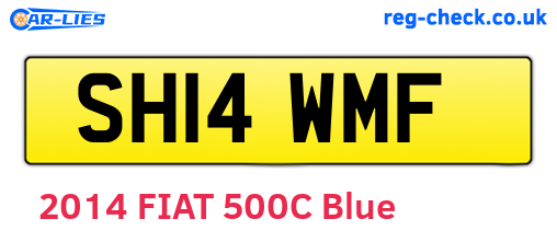 SH14WMF are the vehicle registration plates.