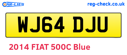 WJ64DJU are the vehicle registration plates.
