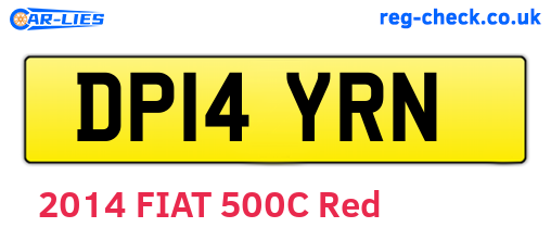 DP14YRN are the vehicle registration plates.