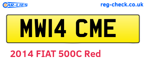 MW14CME are the vehicle registration plates.
