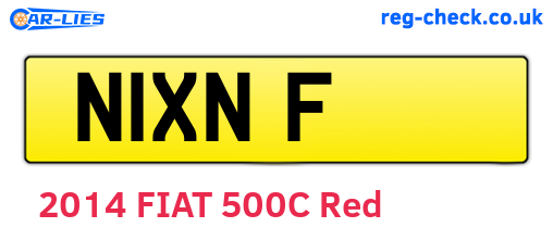 N1XNF are the vehicle registration plates.