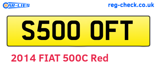 S500OFT are the vehicle registration plates.