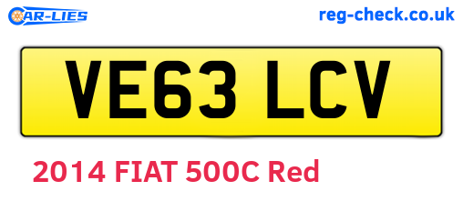 VE63LCV are the vehicle registration plates.