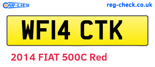 WF14CTK are the vehicle registration plates.