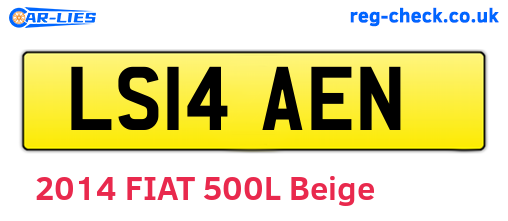 LS14AEN are the vehicle registration plates.