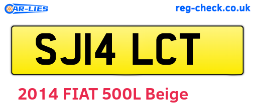 SJ14LCT are the vehicle registration plates.