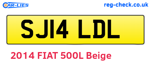 SJ14LDL are the vehicle registration plates.