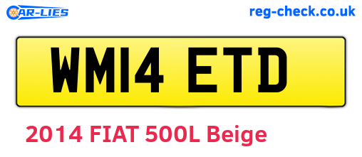 WM14ETD are the vehicle registration plates.