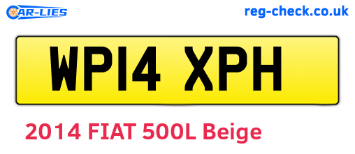 WP14XPH are the vehicle registration plates.