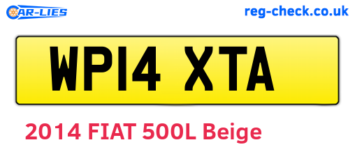 WP14XTA are the vehicle registration plates.