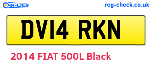 DV14RKN are the vehicle registration plates.