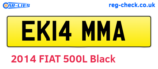 EK14MMA are the vehicle registration plates.