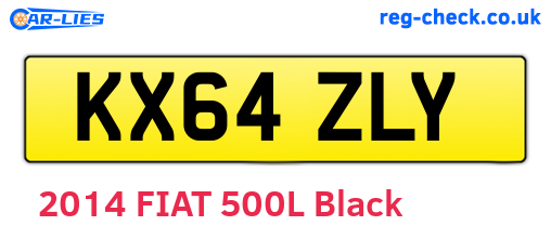 KX64ZLY are the vehicle registration plates.