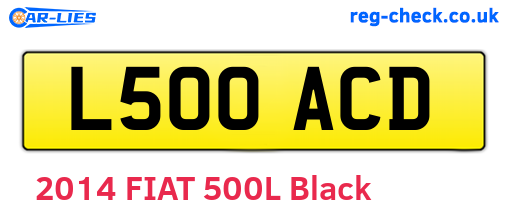 L500ACD are the vehicle registration plates.