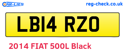 LB14RZO are the vehicle registration plates.