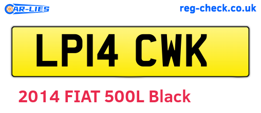 LP14CWK are the vehicle registration plates.