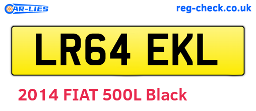 LR64EKL are the vehicle registration plates.