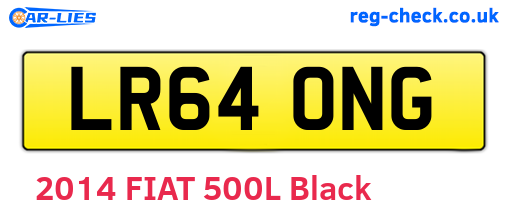 LR64ONG are the vehicle registration plates.