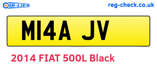 M14AJV are the vehicle registration plates.