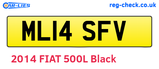 ML14SFV are the vehicle registration plates.