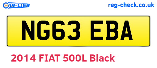 NG63EBA are the vehicle registration plates.