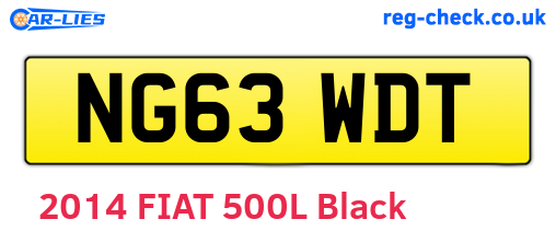 NG63WDT are the vehicle registration plates.