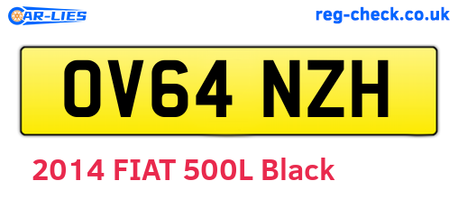 OV64NZH are the vehicle registration plates.