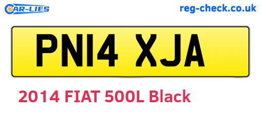 PN14XJA are the vehicle registration plates.